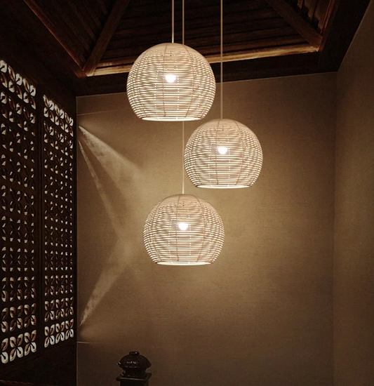Manor Brook Verona Rattan Pendant Light