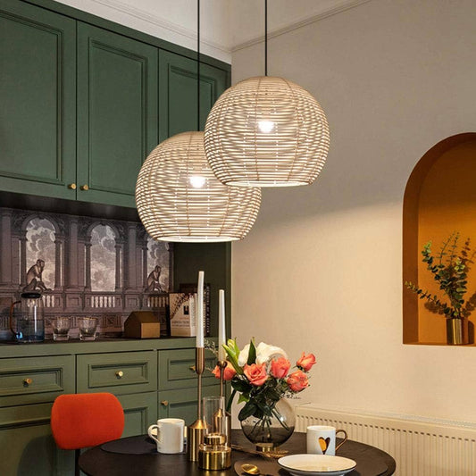 Manor Brook Verona Rattan Pendant Light