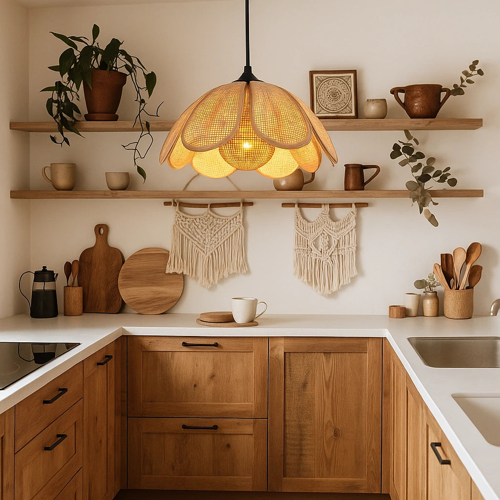 Bloom Wabi Sabi Small Rattan Pendant Light