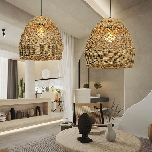 Artibrannan Wabi Sabi Wicker Pendant Light