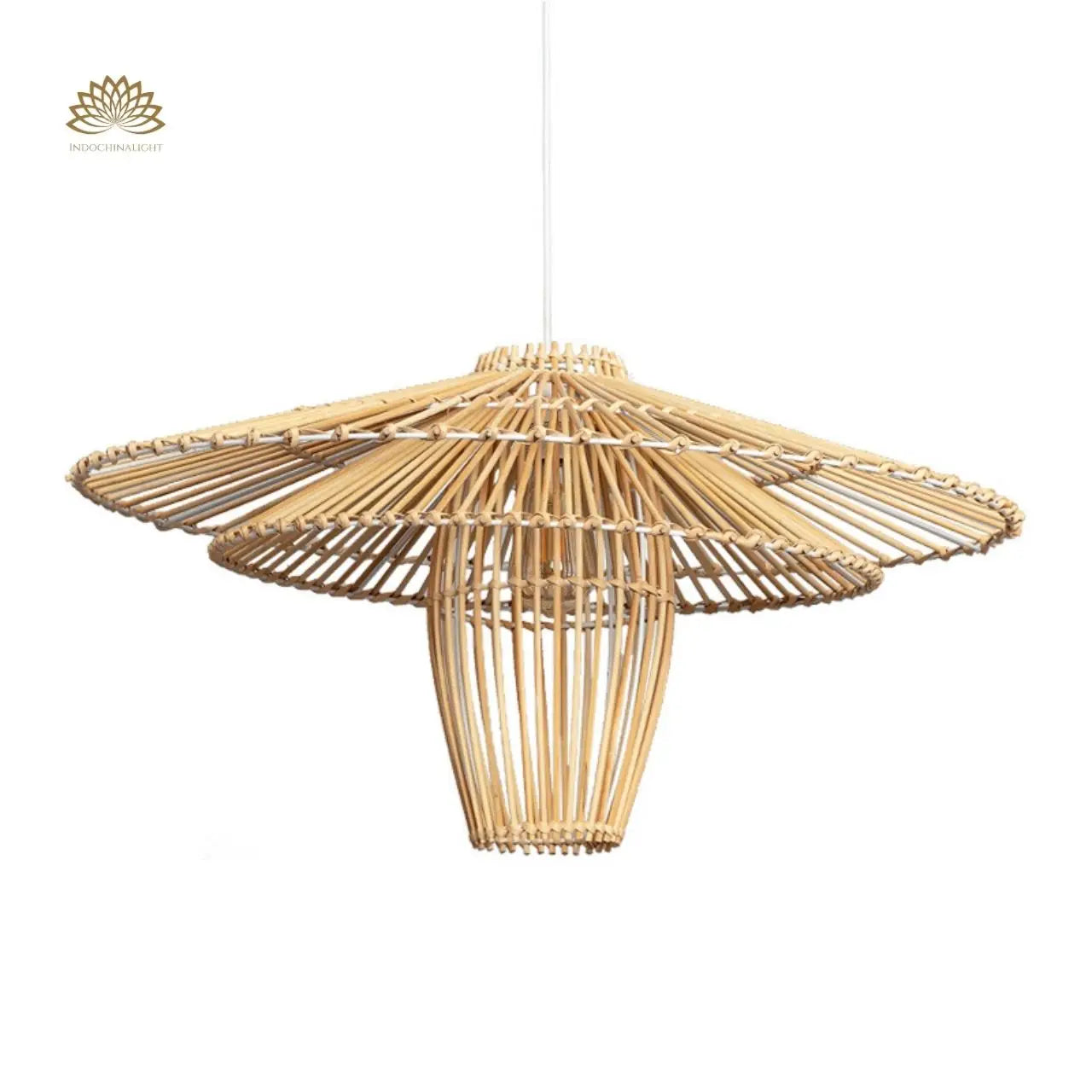 24 Inch Boho Rattan Pendant Light