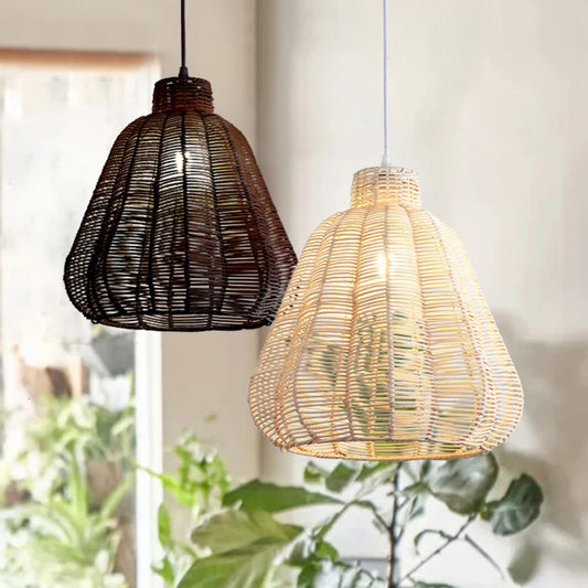 Kmart Black Wicker Rattan Pendant Light