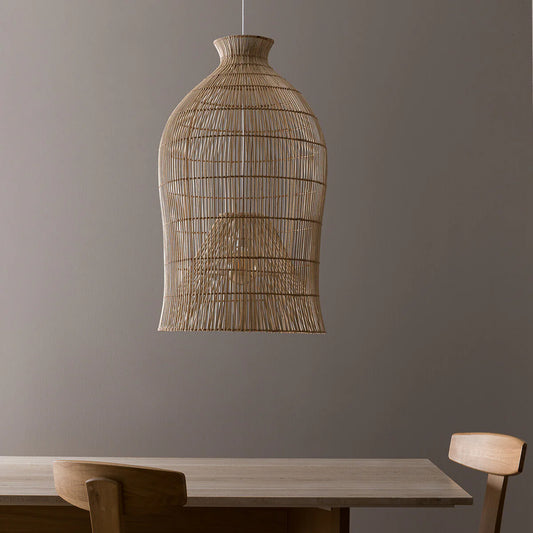 Lavinia Charming Bell Rattan Pendant Light
