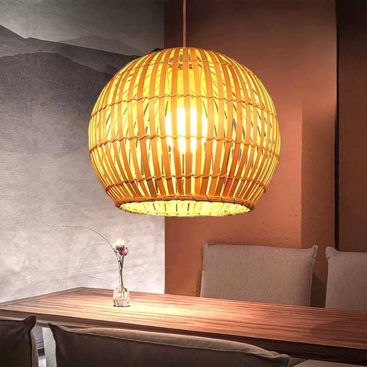 Calico Small Round Bamboo Pendant Light Shade