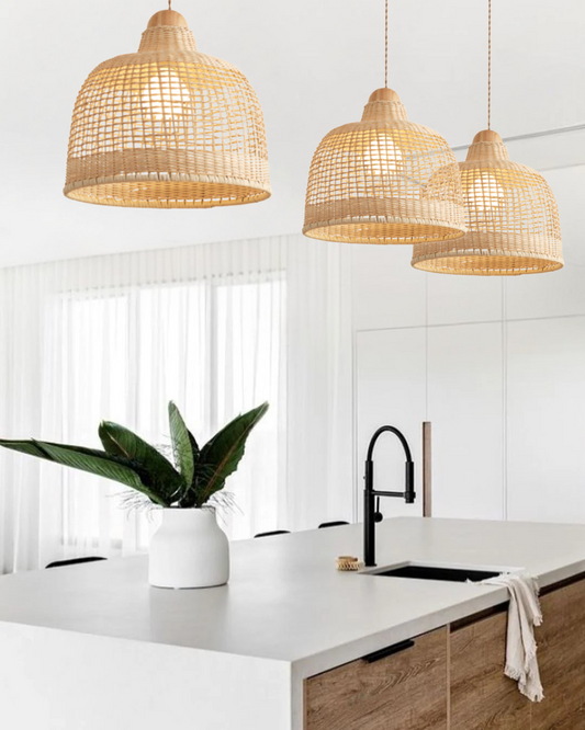 Arturesthome Woven Rattan Pendant Light