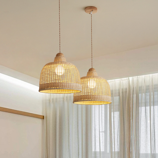 Arturesthome Woven Rattan Pendant Light