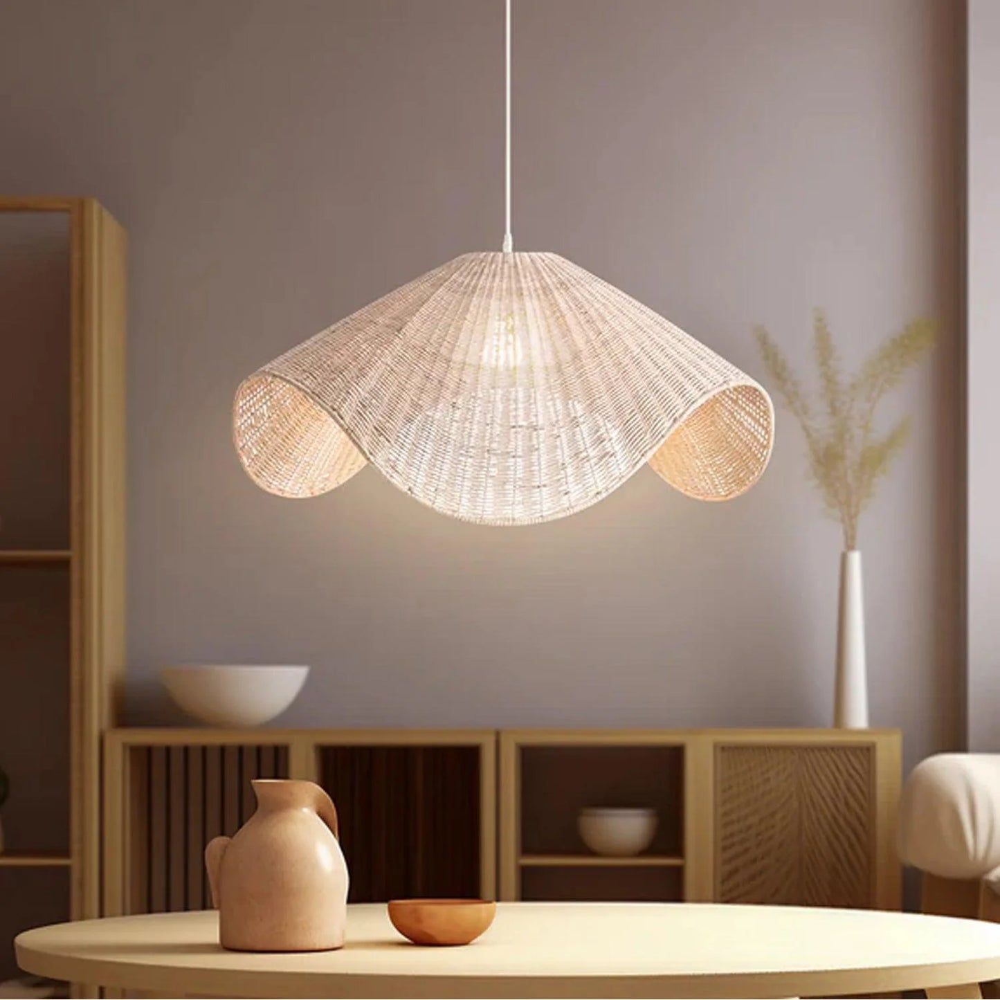 Spence Rattan Pendant Light