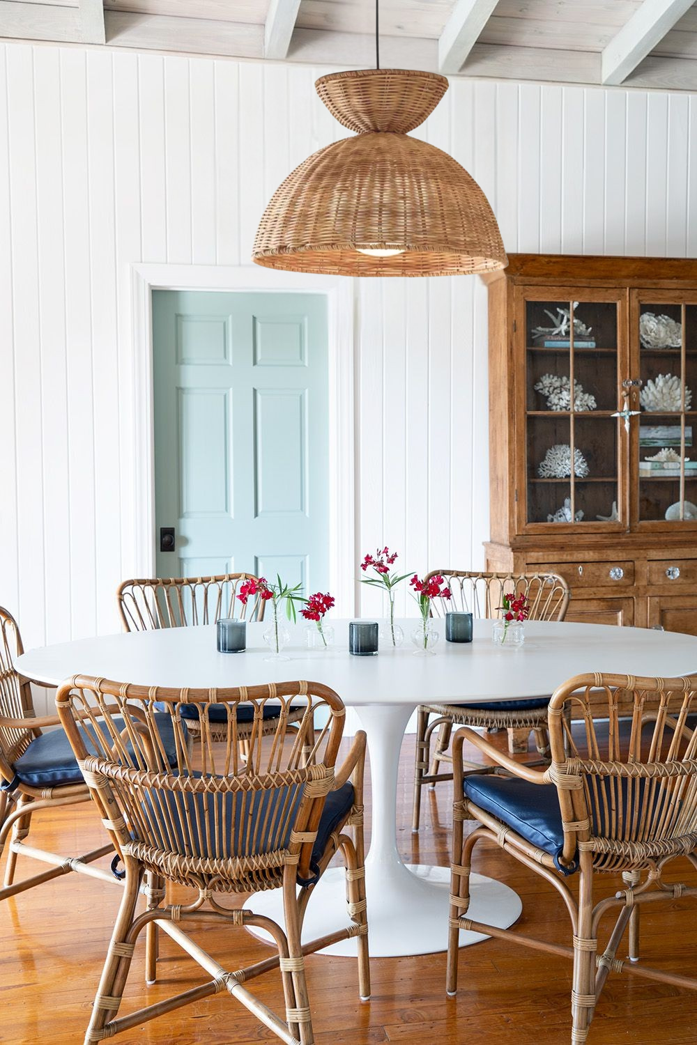 Round Woven Rattan Pendant Light