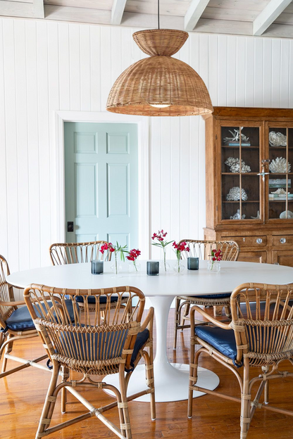Round Woven Rattan Pendant Light