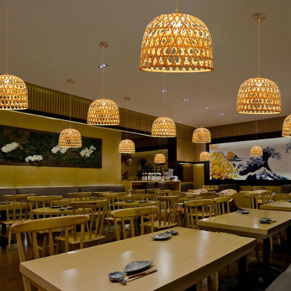 Shuangz Woven Bamboo Pendant Light