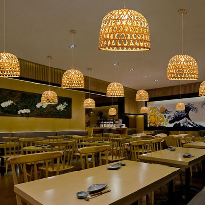 Shuangz Woven Bamboo Pendant Light