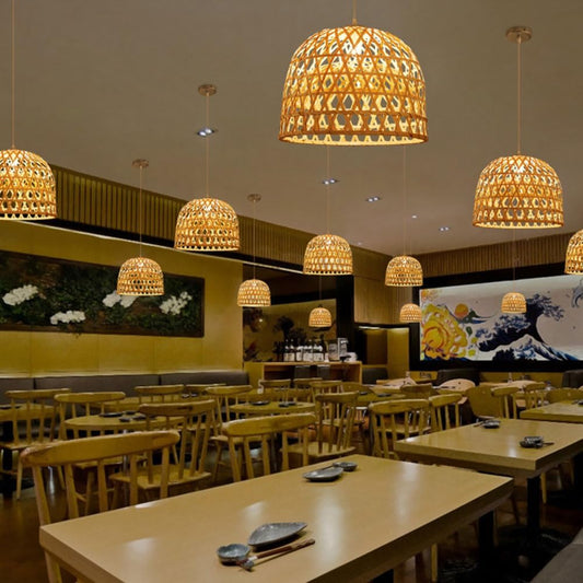 Shuangz Woven Bamboo Pendant Light