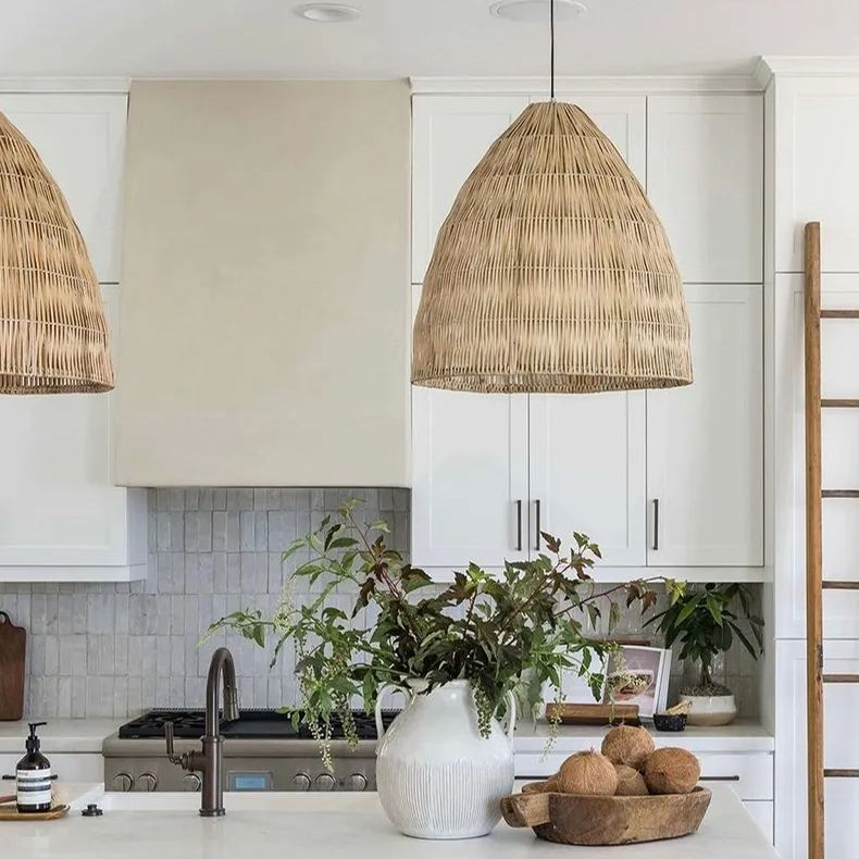 Handmade White Bamboo Pendant Light