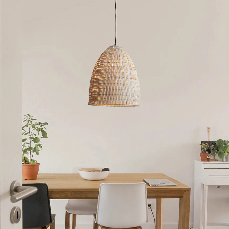 Handmade White Bamboo Pendant Light