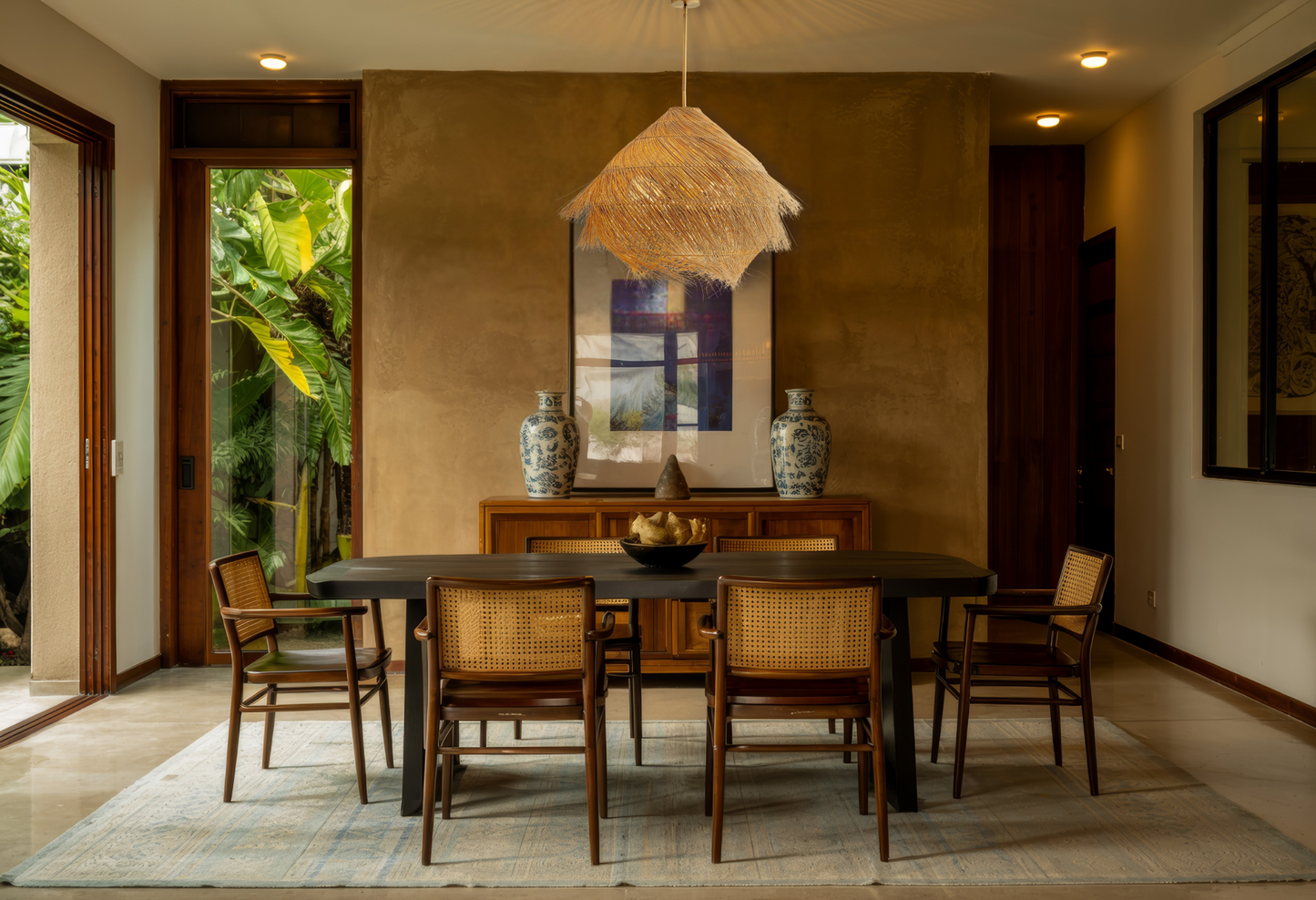 Ashburn Rattan Fringe Pendant Light Shade
