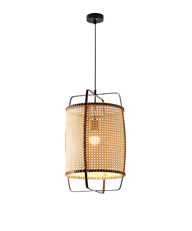 Rattan Cane Pendant Light - 10 Inches - 1 Light