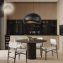 Amik Wabi Sabi Black Resin Pendant Light