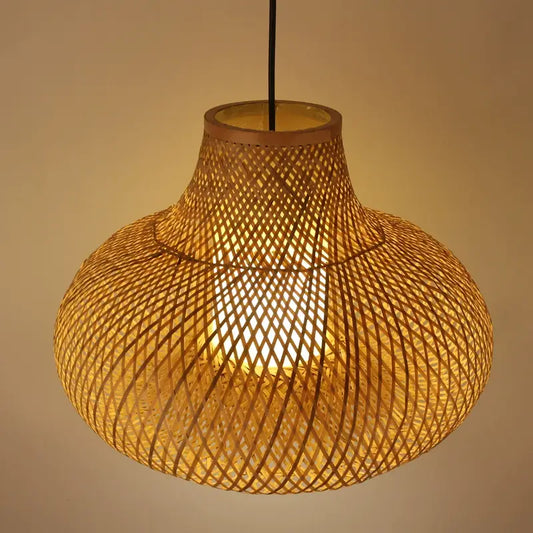 Pastoral Country Handwoven Bamboo Pendant Light Shade