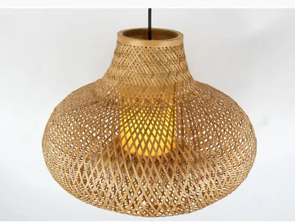 Pastoral Country Handwoven Bamboo Pendant Light Shade