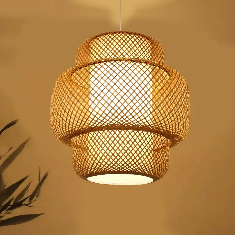 Enakshi Abstract Bamboo Pendant Light