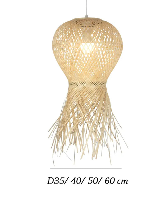 Geragur Tassel Handwoven Bamboo Pendant Light Shade