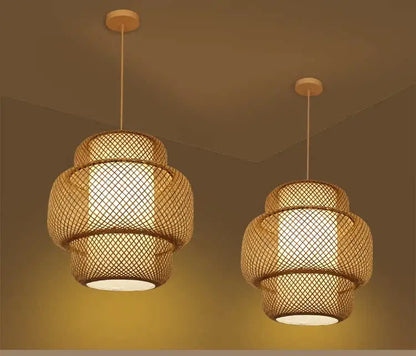 Enakshi Abstract Bamboo Pendant Light