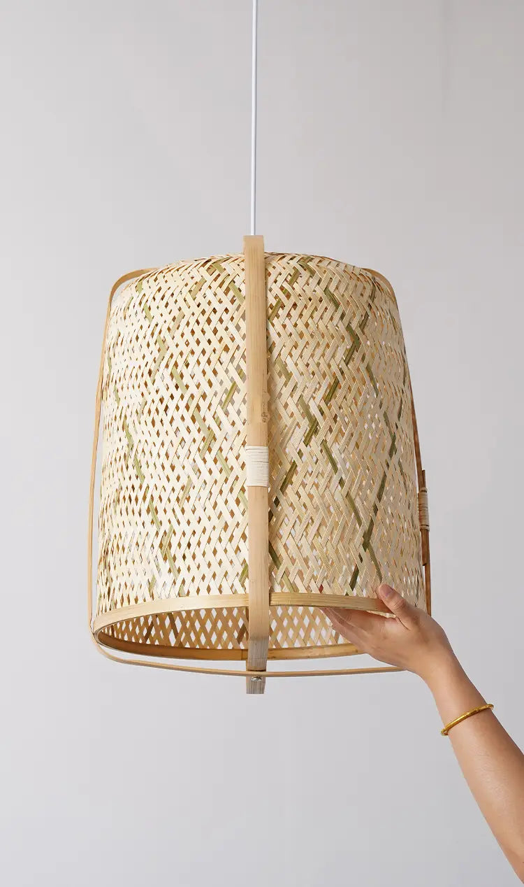 Rcidos Bamboo Wicker Pendant Light