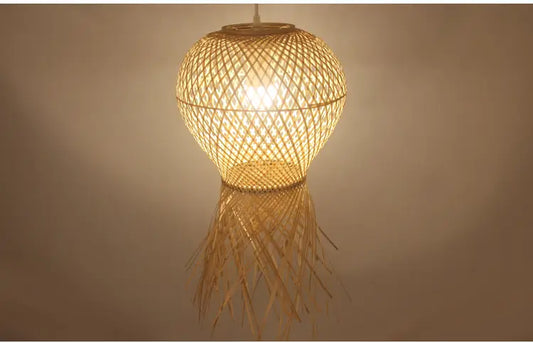 Geragur Tassel Handwoven Bamboo Pendant Light Shade