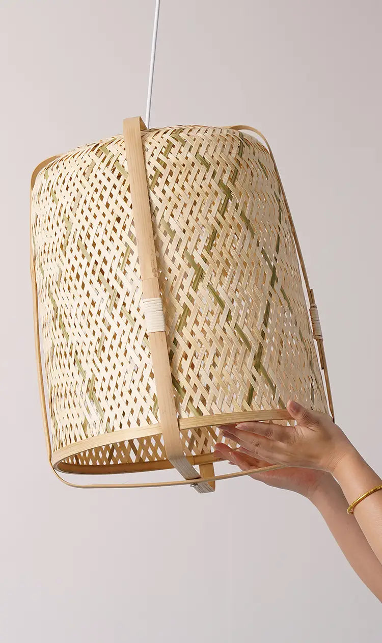 Rcidos Bamboo Wicker Pendant Light