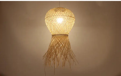 Geragur Tassel Handwoven Bamboo Pendant Light Shade