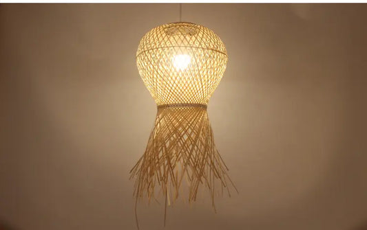 Geragur Tassel Handwoven Bamboo Pendant Light Shade