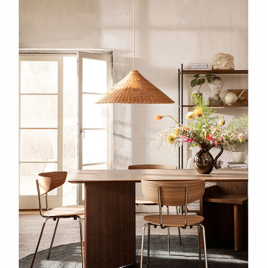 Carter Cone Woven Wicker Rattan Pendant Light Shade