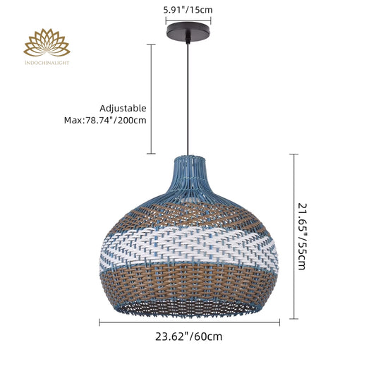 dimensions-of-courtland-blue-rattan-pendant-light