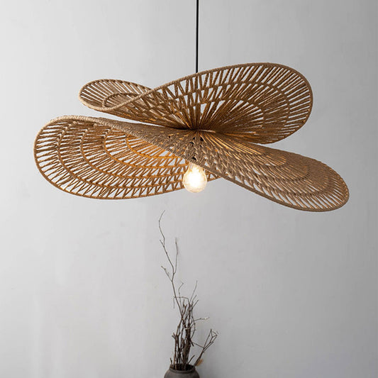 Large Wabi Sabi Wicker Pendant Light