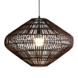 Geometric Diamond Rattan Basket Pendant Light