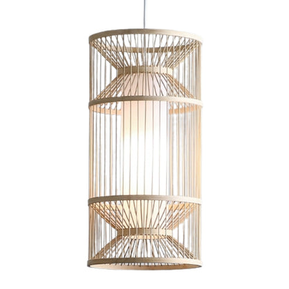 Cylindra Hourglass Bamboo Pendant Light
