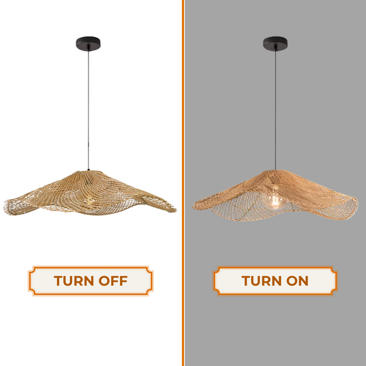 Chapeau Modern Rattan Ceiling Light