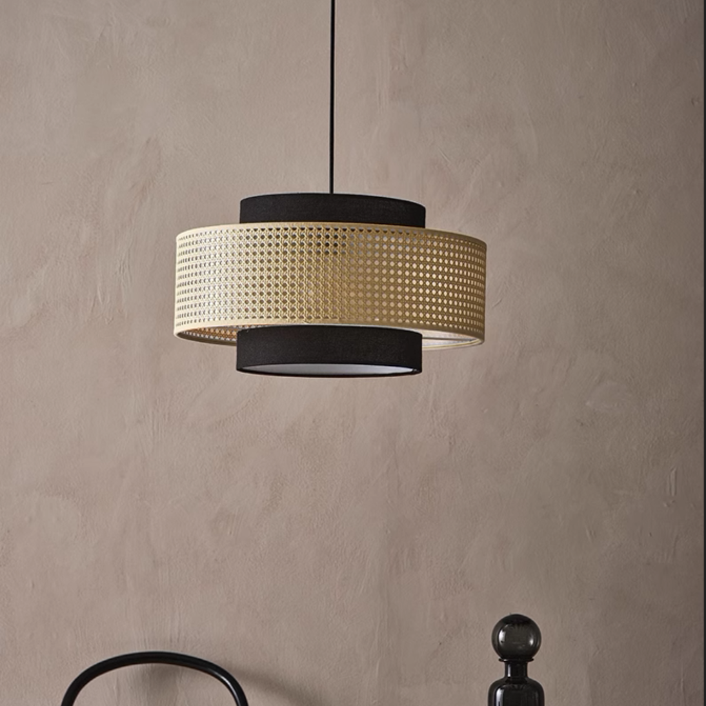 Nivara Rattan Drum Pendant Light