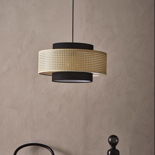 Nivara Rattan Drum Pendant Light
