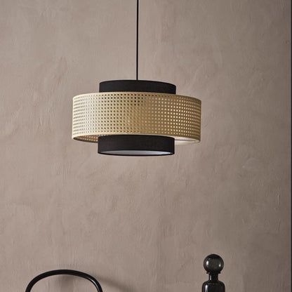 Nivara Rattan Drum Pendant Light