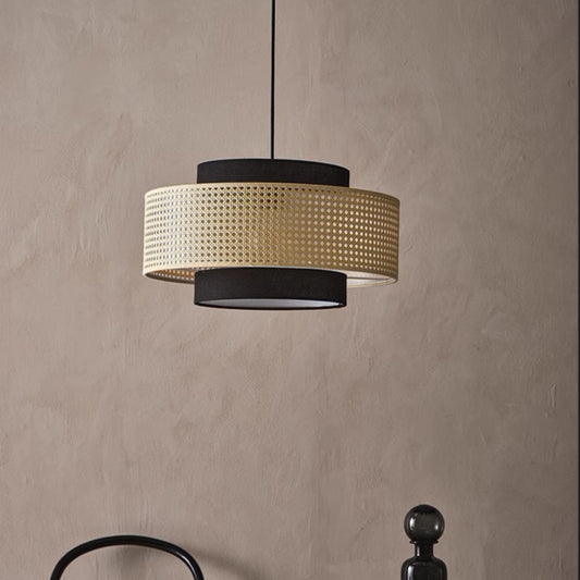 Nivara Rattan Drum Pendant Light