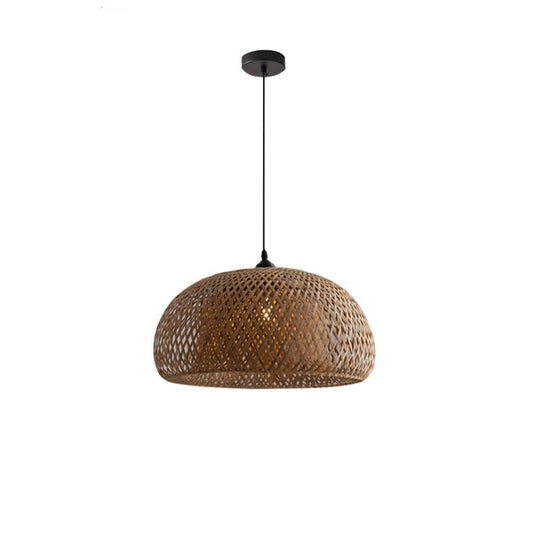 TAO Oriental Bamboo Basket Pendant Light Small