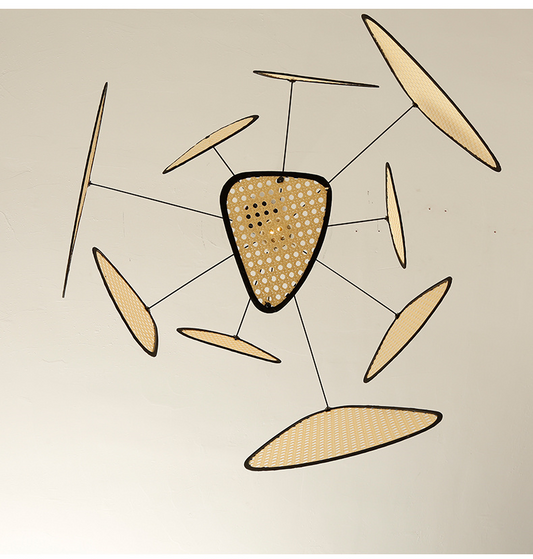 Screen Cannage Oversize Rattan Pendant Light