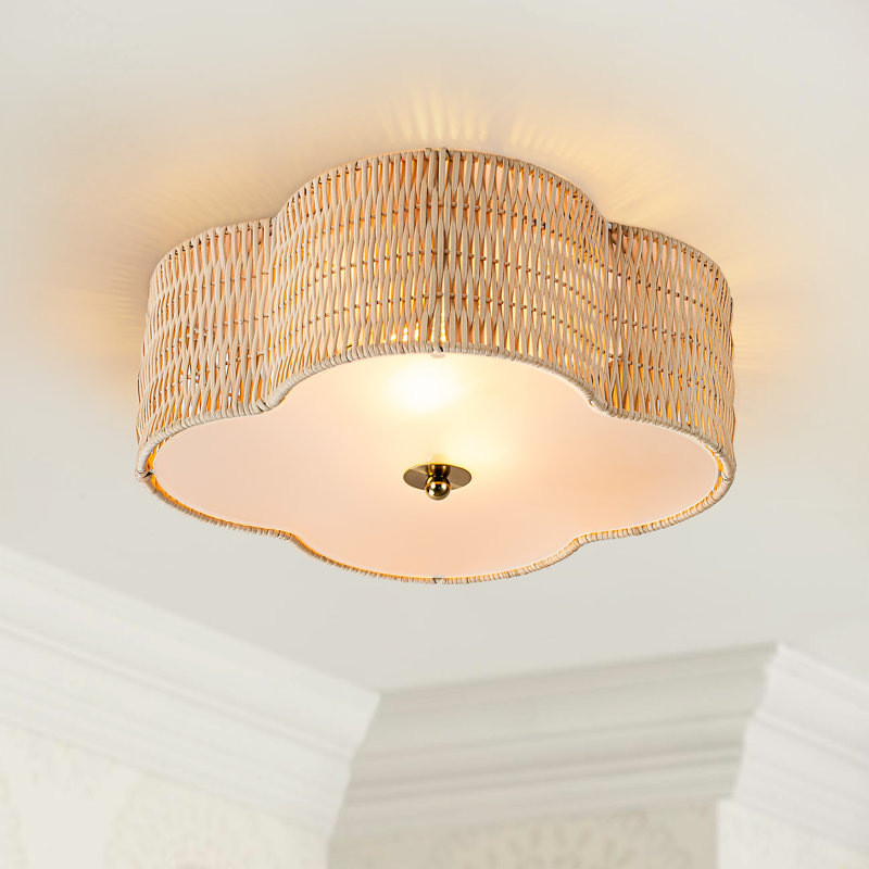 Beachcrest Rattan Ceiling Flush Mount