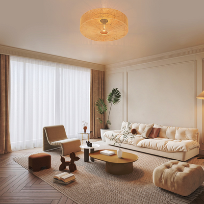 Monike Classic Design Rattan Ceiling Light