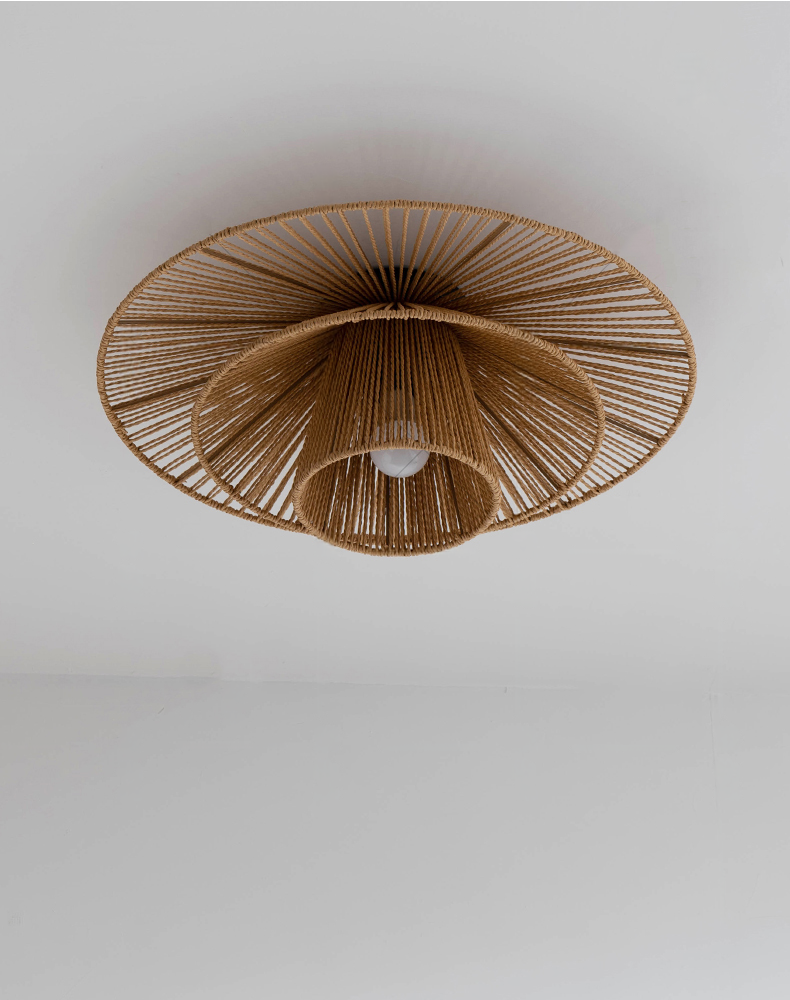 Levan 1 Light Hemp Rope Ceiling Light