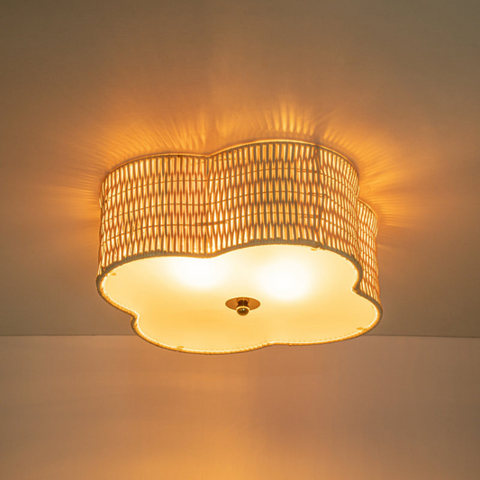Beachcrest Rattan Ceiling Flush Mount