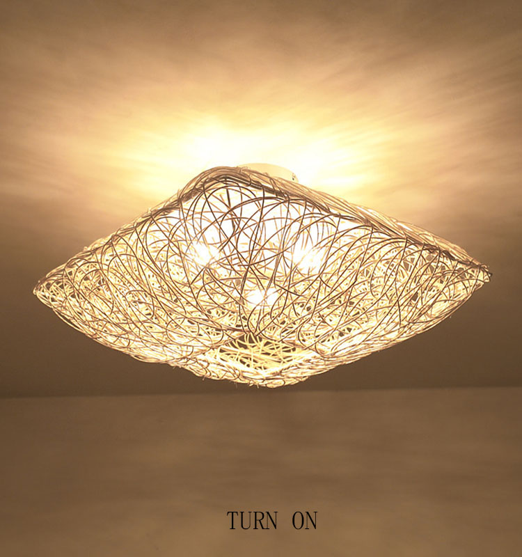 Japanese Square Flush Ceiling Light