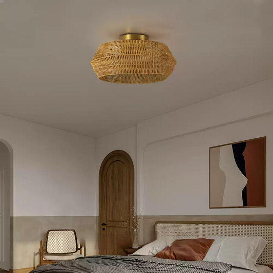 Rennnsan Boho Rattan Ceiling Light