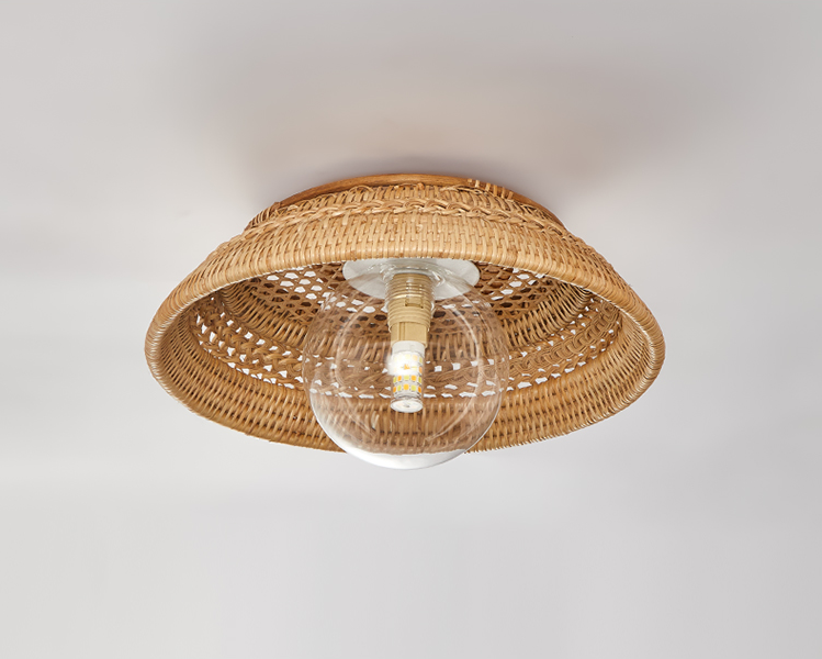 Small Boru Rattan Ceiling Flush Mount